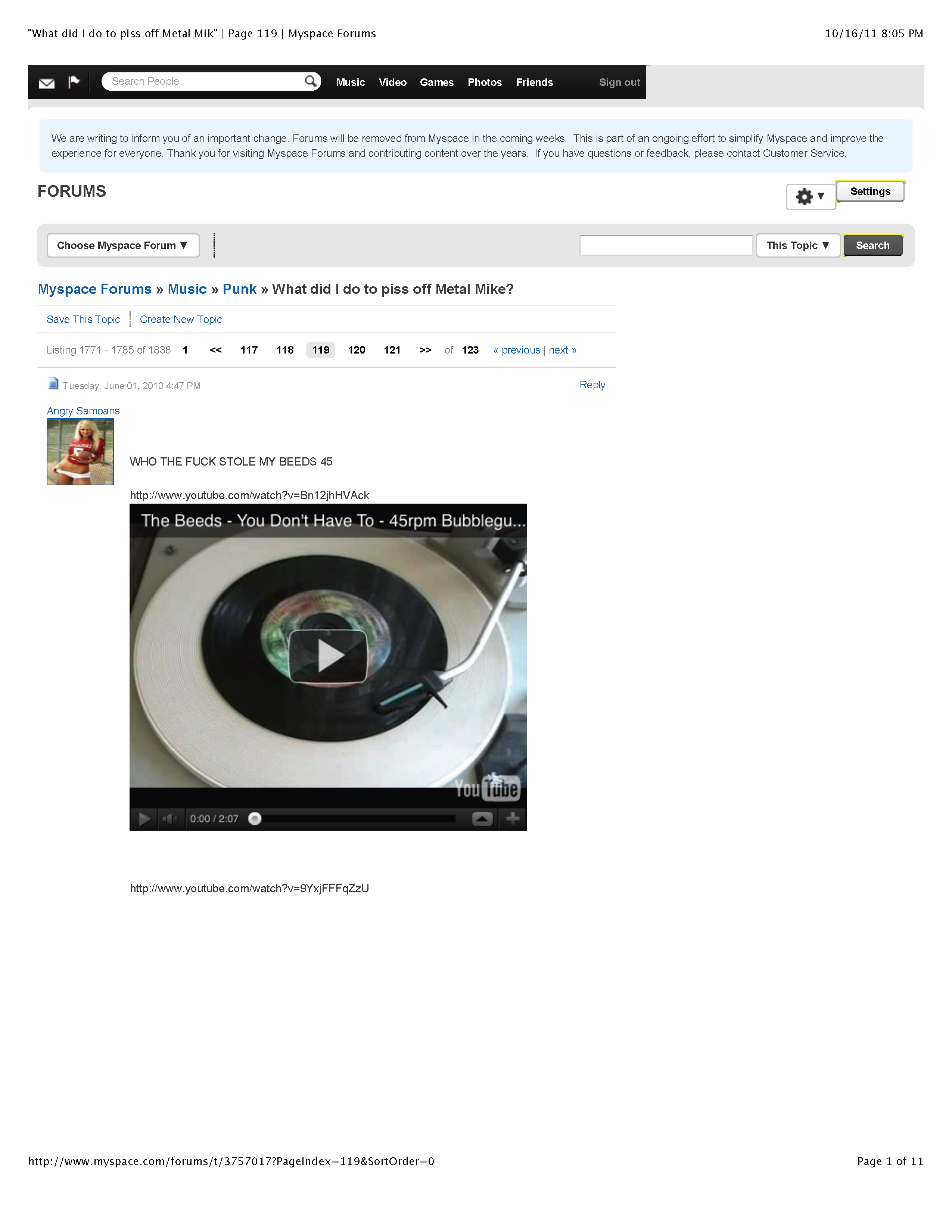 ./MySpace - 'What did I do to piss off Metal Mike' | Page 119 | Myspace Forums re Metal Mike Saunders_Page_01.png